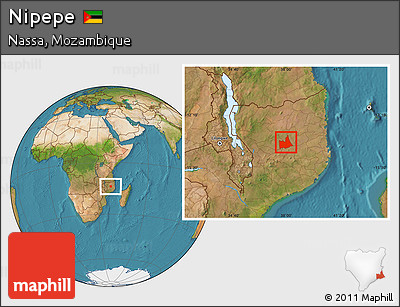 Satellite Location Map of Nipepe