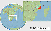 Savanna Style Location Map of Nipepe, within the entire country