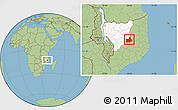 Savanna Style Location Map of Nipepe, highlighted parent region