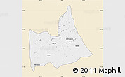 Classic Style Map of Nipepe, single color outside
