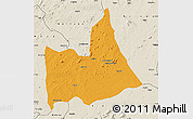 Political Map of Nipepe, shaded relief outside