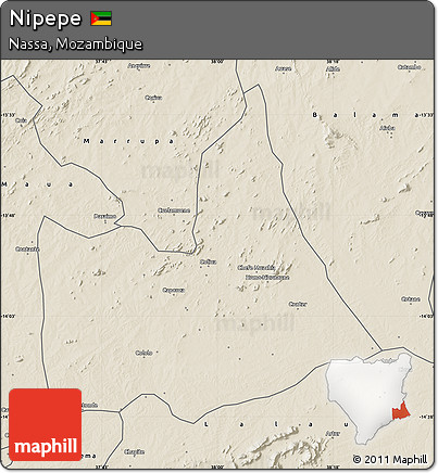 Shaded Relief Map of Nipepe