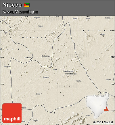 Shaded Relief Map of Nipepe