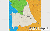 Shaded Relief Map of Nipepe, political outside