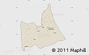 Shaded Relief Map of Nipepe, single color outside
