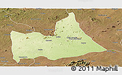Physical Panoramic Map of Nipepe, satellite outside