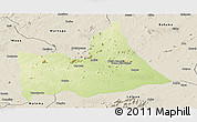 Physical Panoramic Map of Nipepe, shaded relief outside