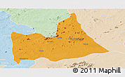 Political Panoramic Map of Nipepe, lighten