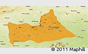 Political Panoramic Map of Nipepe, physical outside