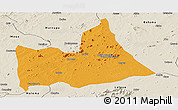 Political Panoramic Map of Nipepe, shaded relief outside
