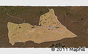 Satellite Panoramic Map of Nipepe, darken