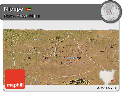 Satellite Panoramic Map of Nipepe