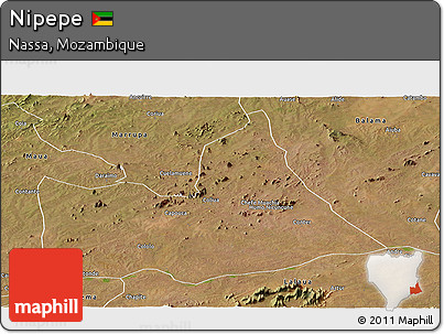 Satellite Panoramic Map of Nipepe