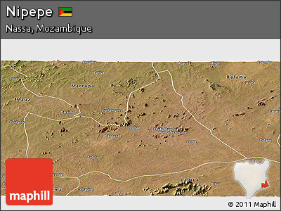 Satellite Panoramic Map of Nipepe