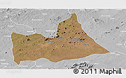 Satellite Panoramic Map of Nipepe, lighten, desaturated