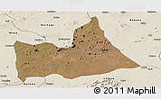 Satellite Panoramic Map of Nipepe, shaded relief outside