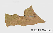 Satellite Panoramic Map of Nipepe, single color outside