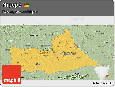 Savanna Style Panoramic Map of Nipepe