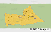 Savanna Style Panoramic Map of Nipepe, single color outside