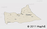 Shaded Relief Panoramic Map of Nipepe, cropped outside