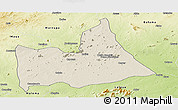 Shaded Relief Panoramic Map of Nipepe, physical outside