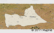 Shaded Relief Panoramic Map of Nipepe, satellite outside