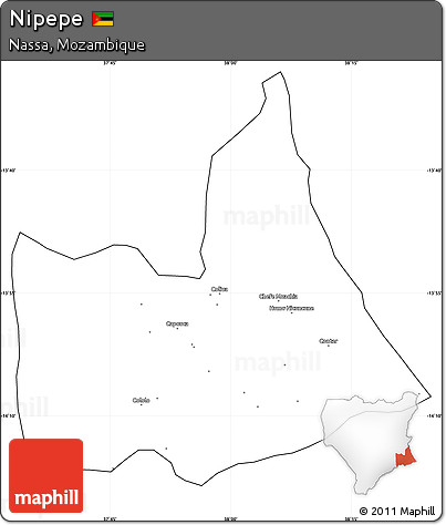 Blank Simple Map of Nipepe, cropped outside