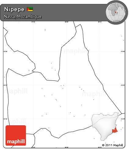 Blank Simple Map of Nipepe, no labels