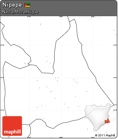 Blank Simple Map of Nipepe, no labels