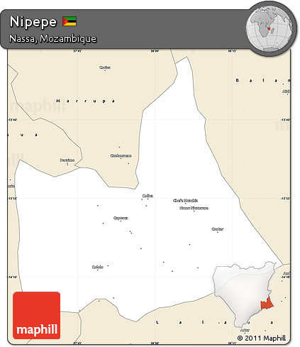 Classic Style Simple Map of Nipepe