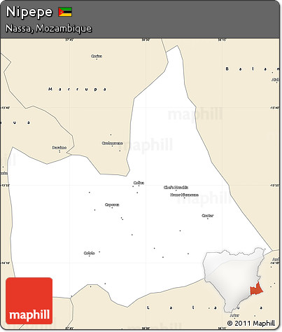 Classic Style Simple Map of Nipepe