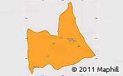 Political Simple Map of Nipepe, cropped outside