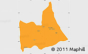 Political Simple Map of Nipepe, single color outside