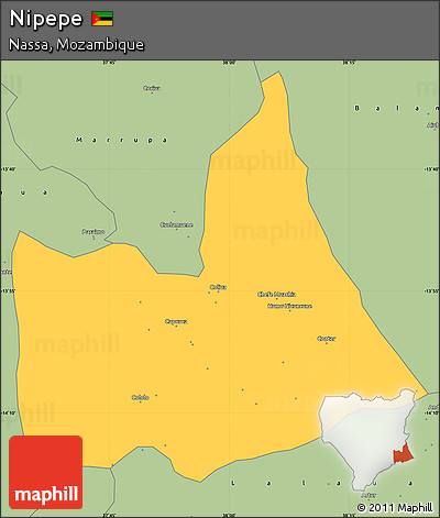Savanna Style Simple Map of Nipepe