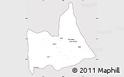 Silver Style Simple Map of Nipepe, cropped outside