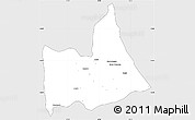 Silver Style Simple Map of Nipepe, single color outside