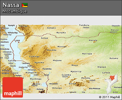 Physical Panoramic Map of Nassa