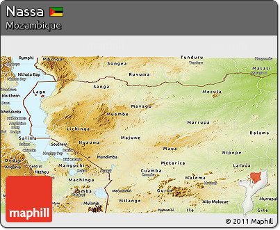 Physical Panoramic Map of Nassa