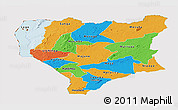 Political Panoramic Map of Nassa, cropped outside