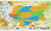 Political Panoramic Map of Nassa, physical outside