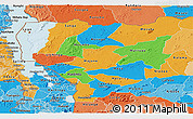 Political Panoramic Map of Nassa, political shades outside