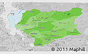Political Shades Panoramic Map of Nassa, lighten, desaturated