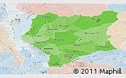 Political Shades Panoramic Map of Nassa, lighten