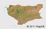Satellite Panoramic Map of Nassa, cropped outside