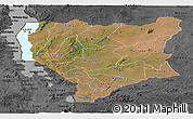 Satellite Panoramic Map of Nassa, darken, desaturated