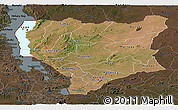 Satellite Panoramic Map of Nassa, darken