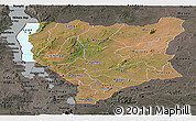 Satellite Panoramic Map of Nassa, darken, semi-desaturated