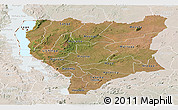 Satellite Panoramic Map of Nassa, lighten