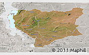 Satellite Panoramic Map of Nassa, lighten, semi-desaturated