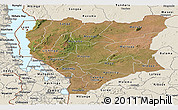 Satellite Panoramic Map of Nassa, shaded relief outside